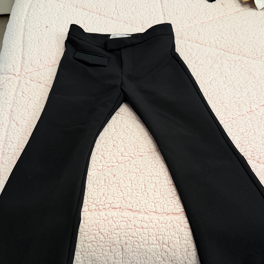 Zara Black Girls' Formal Flared Trousers